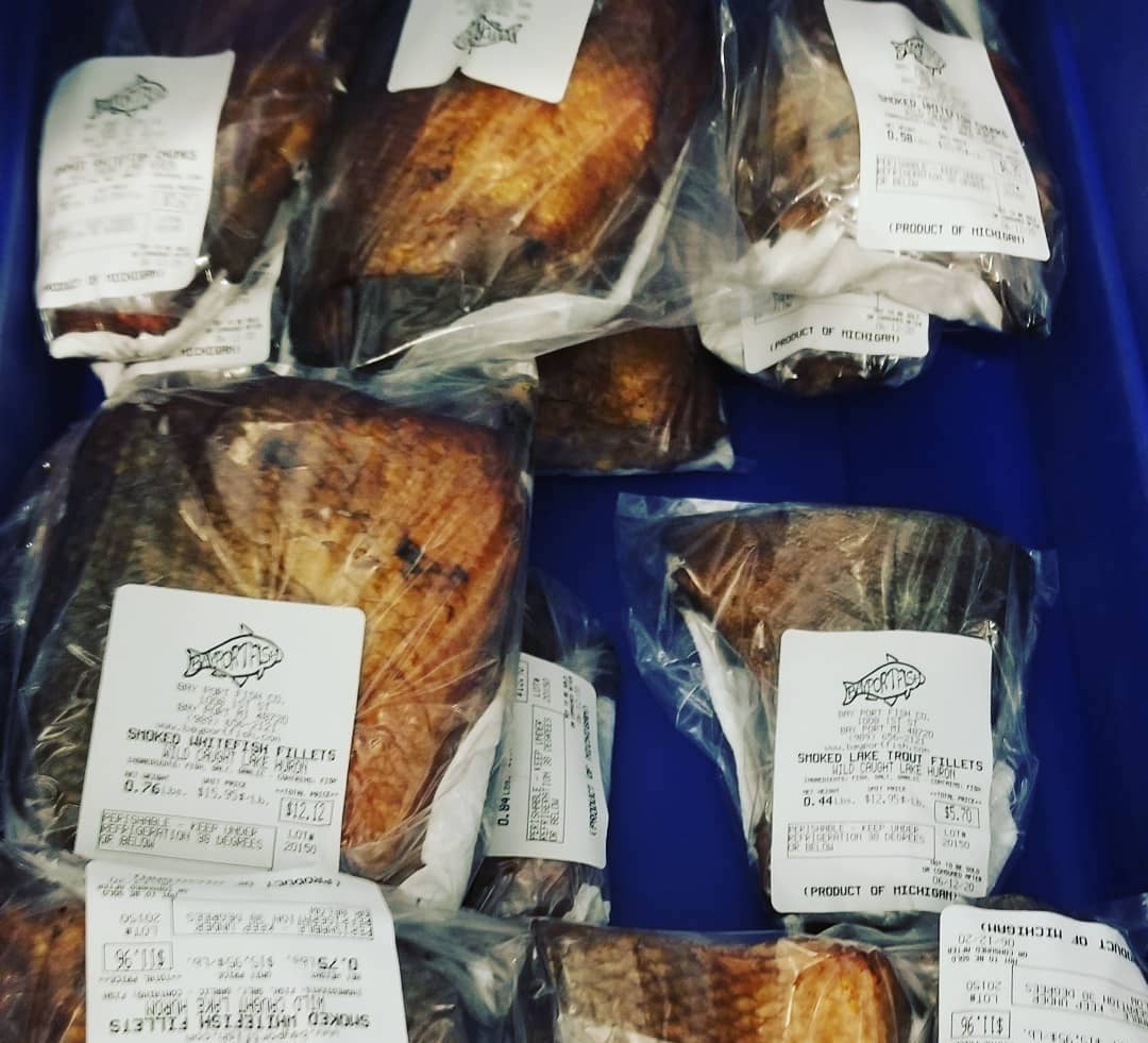packaged smoked fish ready for sale